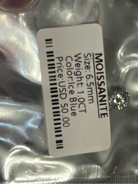 Moissanite Loose Stone - Ice Blue 6.5mm